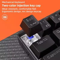 Mini Teclado Mecánico para Juegos con Cable de 61 Teclas, Retroiluminación RGB al 60%, Interruptores Azules, Interfaz USB, Programable, Anti-Ghosting