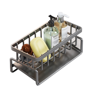 Organizzatore per Spugne da <span class=keywords><strong>Cucina</strong></span> con <span class=keywords><strong>Design</strong></span> Traforato, Portaoggetti per Lavello con Vassoio di Drenaggio - Product Image 2