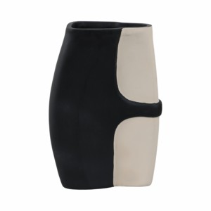 Vase en céramique asymétrique, poterie moderne pour la décoration de salon, chambre, bureau ou table. - Product Image 1