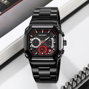 Skmei 9359 noir abordable mode décontracté bracelet en acier inoxydable montre Guangzhou en gros pour les montres étanches 3ATM - Product Image 5