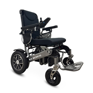 Fauteuil roulant électrique portable en alliage d'aluminium KSM-606, moteur stable 500W/600W/700W, pliable, équipement de réadaptation - Product Image 3