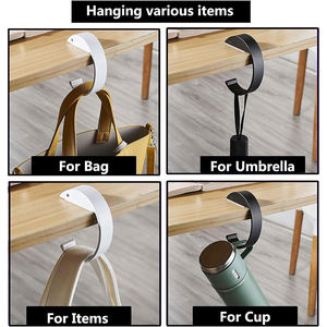 Crochet adhésif ultra-résistant en alliage pour sac à main, support métallique portable pour sac, crochet pour casque et accessoires de table - Product Image 5