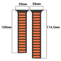Bracelet de montre en silicone sport avec fermeture magnétique pour Watch Series 10/11/42/44/46/49mm Ultra SE bicolore