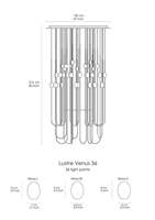 CANO Linhting Lustre moderne en laiton doré avec globes en albâtre en forme d'œuf pour intérieurs de luxe