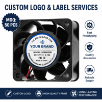 Ventilateur axial DC 40x40x20mm 4020 5V 12V 24V à double roulement à billes, ventilateur de refroidissement électrique OEM pour imprimante 3D, routeur, équipement réseau