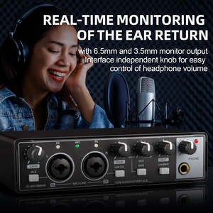 Kit Podcast Professionale Più Venduto Attrezzatura da <span class=keywords><strong>Studio</strong></span> di Registrazione Audio Scheda Audio Interfaccia Audio Rosso <span class=keywords><strong>e</strong></span> Nero - Product Image 6