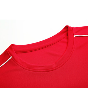 เสื้อยืดคอกลมแห้งเร็วสีพื้นโพลีเอสเตอร์ชุดกีฬาสำหรับกิจกรรมกลุ่มทีมชุดทำงานแบบกำหนดเอง - Product Image 1