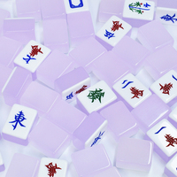 Jeu de Mahjong Complet en Acrylique Transparent Léger de Guangdong – Tuiles de Taille Standard Idéales pour le Divertissement Quotidien