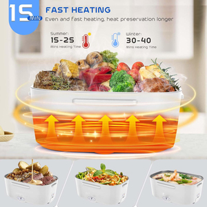 Best Seller Electronic <b>Food</b> Heater Self-Heated Lunchbox with Lid <b>for</b> Hot Bento Office Kitchen Bedroom Outdoor Use - Product Image 2