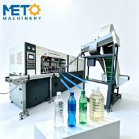 Machine de soufflage par étirage de PET entièrement automatique à 4 cavités, 4000 BPH, avec moteur et composants de moteur Mitsubishi PLC