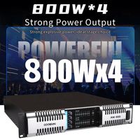 Système de sonorisation AW800, amplificateur audio 4 canaux, 800W 8 ohms, 1600W 4 ohms, 2400W 2 ohms, amplificateur de puissance pour spectacles sur scène