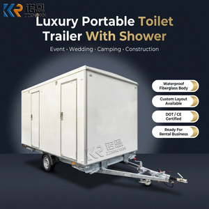 Rimorchi Bagno Mobili Portatili con Ruote, Camion Servizi Igienici per Esterni, Doccia da Campeggio, Necessità di Toilette per Impianti Sportivi all'Aperto - Product Image 1