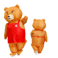 Costumes d'air gonflables en PVC de lapin de fête drôle pour l'activité commerciale anniversaire Halloween Thanksgiving Noël