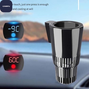 CARFU Oem Odm Manufacturing 12v Cooler Cup Holder <b>Portable</b> Mini <b>Fridge</b> Car Cooler Cup - Product Image 3