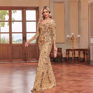 فساتين سهرة تينيي (TEENYEE) محتشمة طويلة تصل للأرض للسيدات، فساتين دانتيل أنيقة للأم العروس وأم العريس - Product Image 5