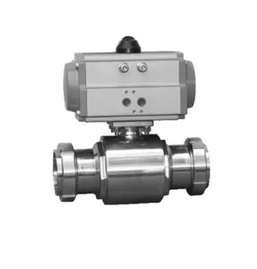 No residue 1mpa stainless steel sanitary valve with aluminum alloy actuator