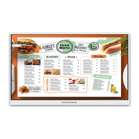 HUSHIDA, menú Digital electrónico de escritorio de 23,8 pulgadas, restaurante, tiendas de bebidas, publicidad, tablero de menú LCD para té con leche