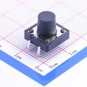 K2-1103DP-M4CW-04 Tactile Switch Through hole-4P,12x12mm Switch Single Pole Single Throw Round Button 2.5N Through Hole - Product Image 1