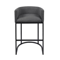 Tabouret de bar moderne et simple avec dossier, en acier de luxe léger, pour comptoir de réception d'hôtel, cuisine et usage domestique