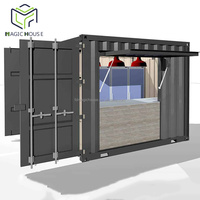 Maison Magique Conteneur Préfabriqué de 10 pieds, Pack Plat Mobile, Conception Modulaire, Kiosque de Conteneur de Café à Faible Coût pour Centre Commercial