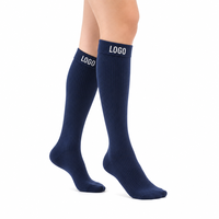 Chaussettes de sport en fibre de bambou écologiques à compression graduée pour le soutien des jambes lors de la course et du cyclisme