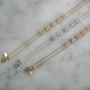 Éternité 925 argent sterling plaqué or 18 carats Double chaîne <span class=keywords><strong>nom</strong></span> Bracelet Style classique bijoux fins pour femmes pour les fêtes - Product Image 2