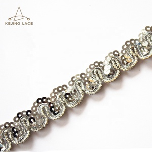 Moda metalik pullu Trim danteller altın ve gümüş prim süslemeler giyim ve aksesuarları için - Product Image 4