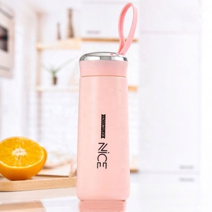 Factory Wholesale 400ML Luxury Drinking School Blue Glass <b>Water</b> <b>Container</b> for Gift - Product Image 4