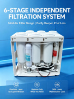 Sistem Pemurnian Air Alkali Mineral Ultrafiltrasi Elektrik 6-Tahap untuk Penggunaan Rumah Tangga, Pemurni Air UV di Bawah Wastafel