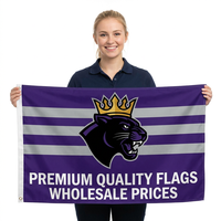 Drapeaux personnalisés en polyester haute résistance avec logo de marque, impression par sublimation HD pour cérémonie de grand ouverture, faible MOQ, résistants à la décoloration