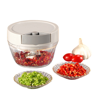 Draagbare Keuken Handheld Keukenmachine Voor Fruitgroente Knoflook Vleesmolen Stamper Chopper-Manueel Gereedschap