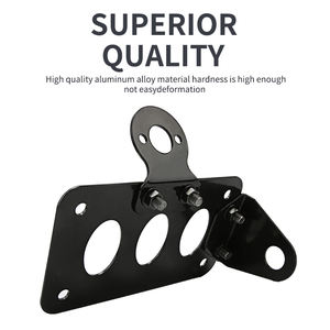 Piezas Vintage para matrícula de motocicleta, soporte de montaje lateral, soporte de luces traseras, accesorios Retro universales - Product Image 4