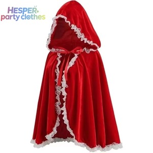 Disfraces de Anime HESPER para Actuaciones, Trajes de Juego de Rol, Capa con Capucha Echo, Adorno de Encaje Rojo, Poliéster - Product Image 1