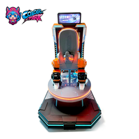 Simulateur de course VR 9D au design coloré pour parc d'attractions, chaise de course VR à mouvement, machine de jeu de conduite automobile en réalité virtuelle pour salle de jeux VR