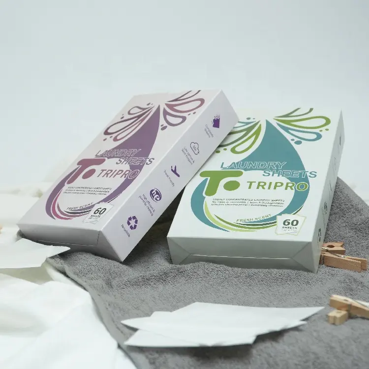 Eco Friendly Fresh Scent Laundry Soap Sheets Washing Detergent Strips Travel Laundry Detergent Sheets