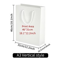 Sac fourre-tout personnalisé en papier blanc A3 A4 A5 écologique pour sublimation, avec logo sur mesure pour impression par transfert thermique, idéal pour les promotions et cadeaux