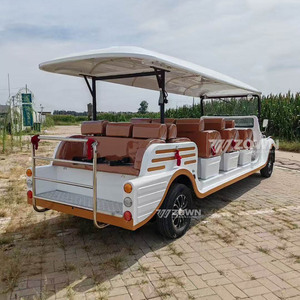 Luxury Electric White 14 Seats Tour Car New Cheap Vintage Classic 72V Classic Vintage Car Tourist Car 2 Years Warranty - Product Image 6