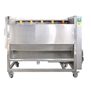 Commercial Potato Washing and Peeling Machine with Electric <b>Brush</b> Roller Fruit <b>Vegetable</b> Brusher Dish Washer Cleaning - Product Image 4
