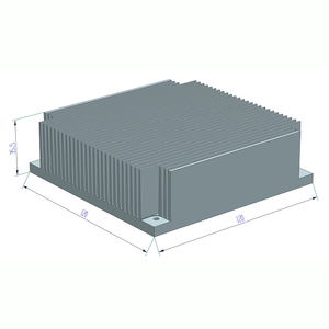 Dissipateur <span class=keywords><strong>thermique</strong></span> carré en <span class=keywords><strong>aluminium</strong></span> sur mesure 120(L)*36(H)*120(L)mm, dissipation de chaleur haute efficacité, dissipateur <span class=keywords><strong>thermique</strong></span> extrudé en <span class=keywords><strong>aluminium</strong></span> - Product Image 4