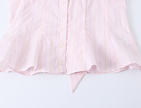 Hauts, chemisiers et blouses sans manches pour femmes, col rond, design ajouré, dos boutonné avec nœud, style décontracté, 2 coloris