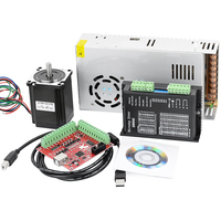 DM542 57-56/76/82/100/112 Driver Microstep Hibrida dengan Motor Stepper Nema23 24V DC Papan MACH3 3/4 Axis CNC Router
