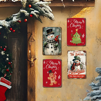 Cartel de chapa divertido de Feliz Navidad, fundición artesanal de Metal para decoración de la habitación del hogar del Festival