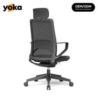 Chaise de Direction Ergonomique Moderne de Luxe avec Appuie-tête Réglable, Châssis en Alliage d'Aluminium D3, Dossier en Maille Respirante et Siège en Tissu – Idéale pour Hôpital