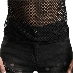 Camiseta de Verano Transparente de Malla con Cuello Redondo y Manga Corta Ligera Personalizada para Hombre - Product Image 2