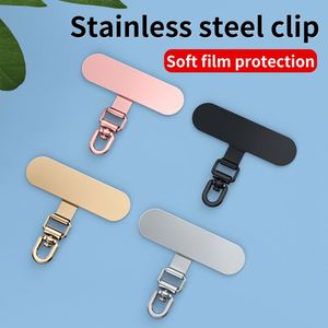 Universal Stainless Steel Slip D-<b>Ring</b> Mobile <b>Phone</b> Strap Lanyard Patch Rope Shape Metal Clip <b>Phone</b> Tether Tab Rotatable - Product Image 4