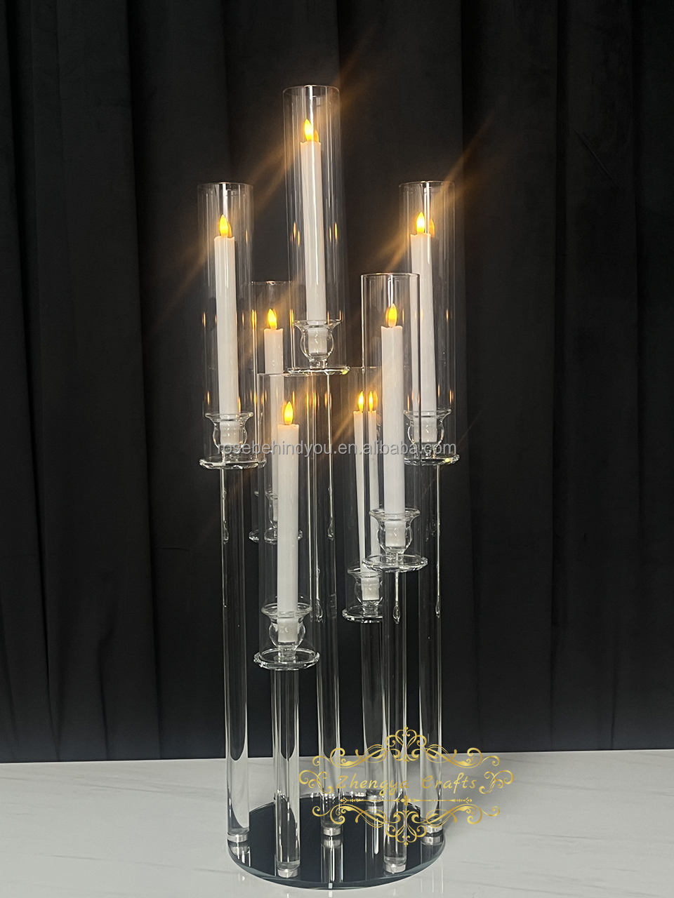 Candélabre en verre 7 bras