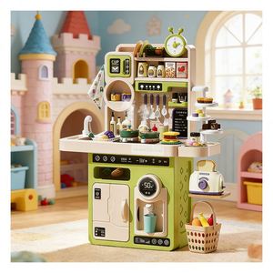 Kids Cooking Toy <b>Kitchen</b> Workshop Simulation Stove Sink <b>Pantry</b> Shelf Creative Role Imagination Educational Home Playtime - Product Image 5