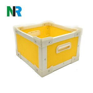 NR 100% virgin pp storage plastic crates locable with handles