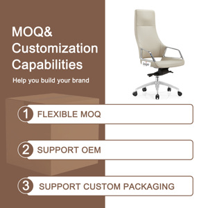 Chaise de <span class=keywords><strong>direction</strong></span> ergonomique pivotante en <span class=keywords><strong>cuir</strong></span> à dossier haut avec support lombaire pour manager, PDG, <span class=keywords><strong>bureau</strong></span> à domicile - Product Image 6