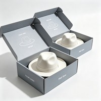 Boîte d'expédition en gros pour accessoires de mode, boîte en papier pour chapeaux, boîte d'emballage pour casquettes, boîte de shopping pour chapeaux à large bord
